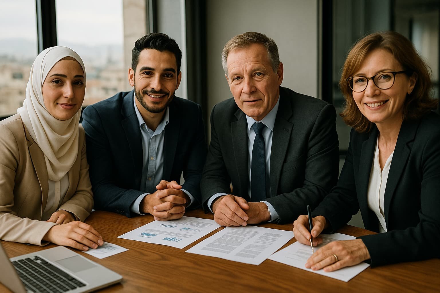 Modern infrastructure and real estate development in Syria showcasing investment opportunities in construction, industry, and innovation