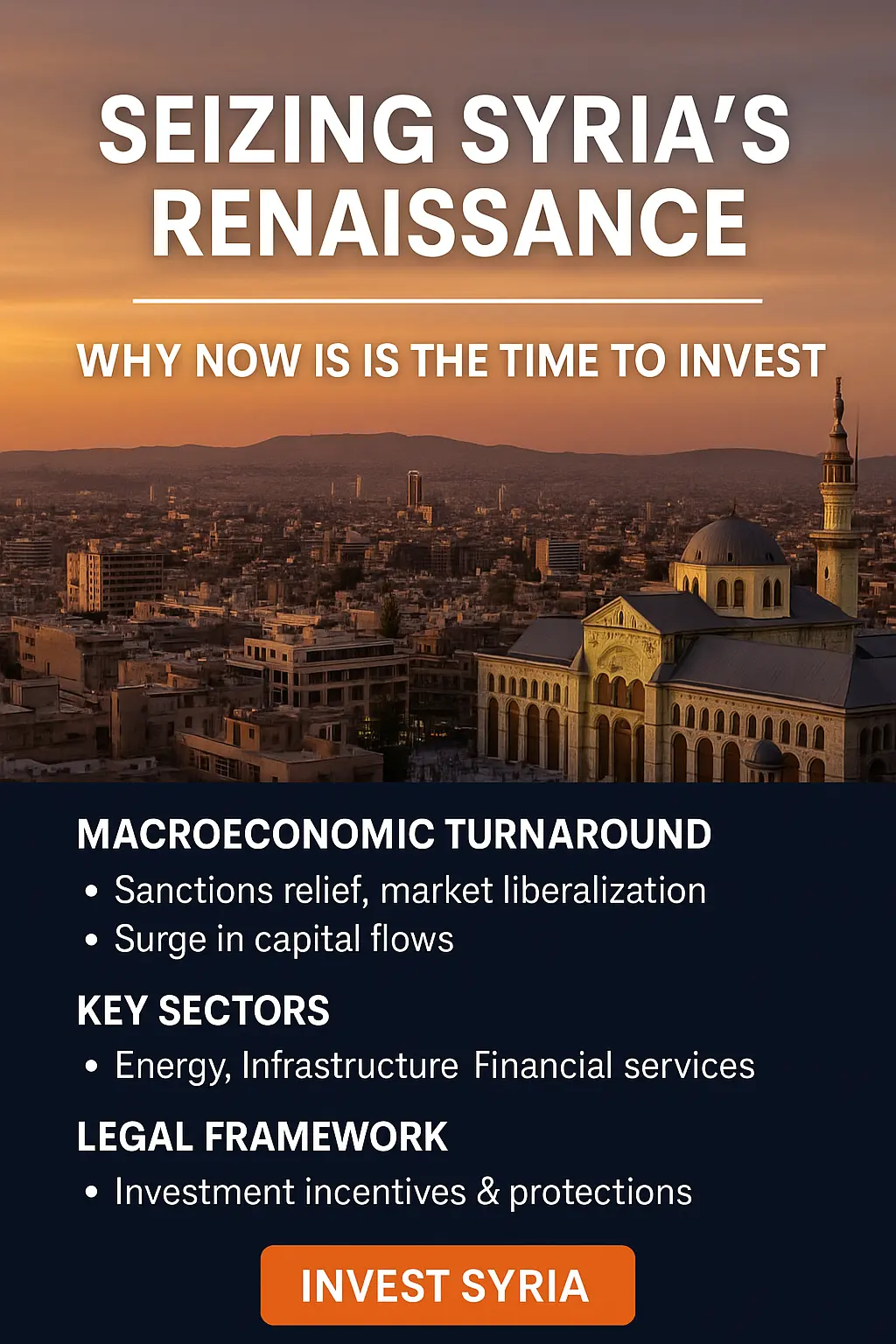 Invest in Syria 2025: High-Growth Opportunities Backed by Legal and Economic Reform